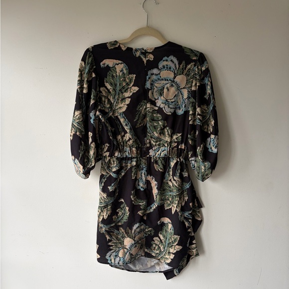 RHODE Camellia Vine Black Floral Pia Dress Size 8 - Picture 9 of 16